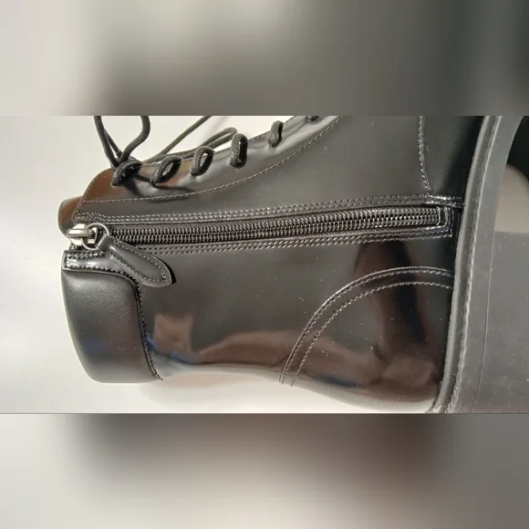 COACH Patent Leather Combat Boot CX027 • Black • Size 6B - Picture 10 of 13